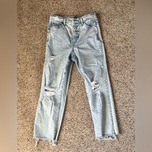 Express modern straight super high rise jeans